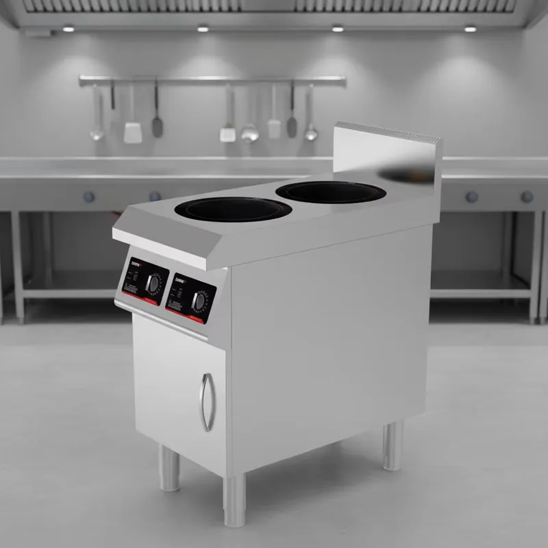 Range Commercial Kitchen - 5000W Commerciële Dubbele Inductiekookplaat van RVS