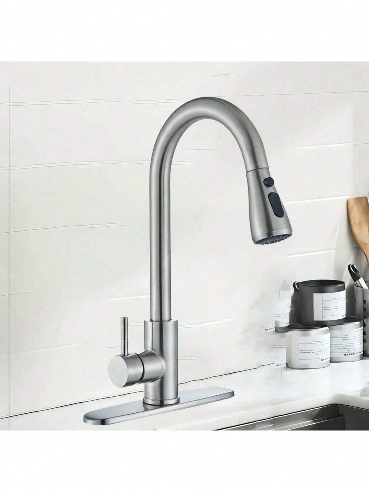 Commercial Kitchen And Bar - Keukenkraan met uittrekbare sproeikop, enkele hendel,